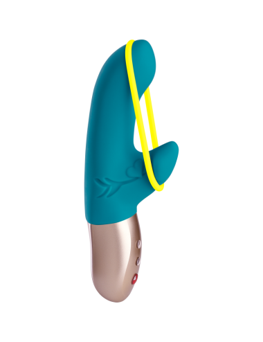 Amorino - Vibromasseur Rabbit silencieux - Pétrole et jaune fluo