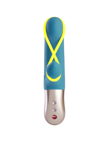 Amorino - Vibromasseur Rabbit silencieux - Pétrole et jaune fluo