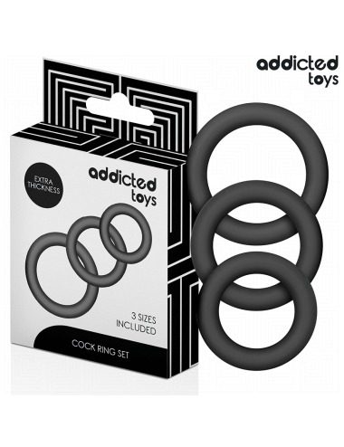ADDICTED TOYS - LOT DE ANNEAUX EN SILICONE MODÈLE 1