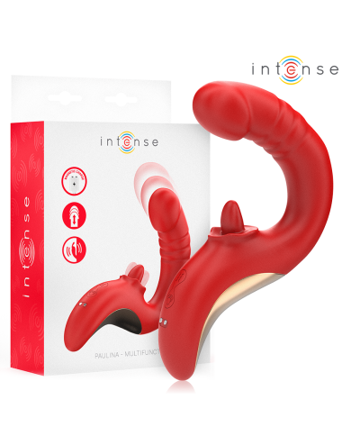 INTENSE - VIBRATEUR ET STIMULATEUR PAULINA EN FORME DE U ROUGE