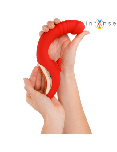 INTENSE - VIBRATEUR ET STIMULATEUR PAULINA EN FORME DE U ROUGE