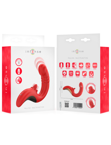 INTENSE - VIBRATEUR ET STIMULATEUR PAULINA EN FORME DE U ROUGE