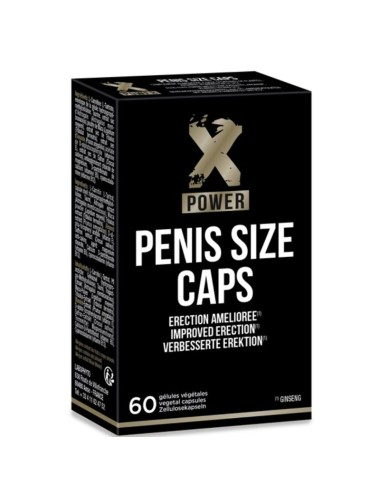 XPOWER - CAPSULES DE TAILLE DE PÉNIS POUR DES ÉRECTIONS AMÉLIORÉES 60 CAP