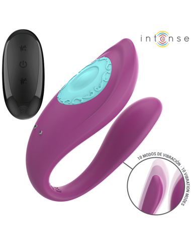 INTENSE - ANNIE VIBRATEUR ET STIMULATEUR EN U VIOLET TÉLÉCOMMANDE