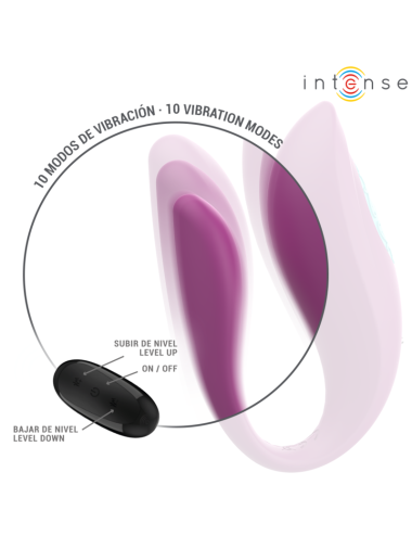 INTENSE - ANNIE VIBRATEUR ET STIMULATEUR EN U VIOLET TÉLÉCOMMANDE