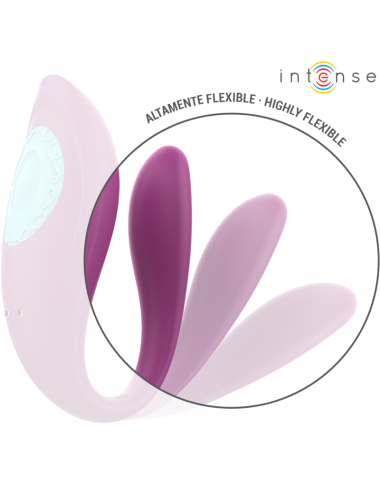 INTENSE - ANNIE VIBRATEUR ET STIMULATEUR EN U VIOLET TÉLÉCOMMANDE
