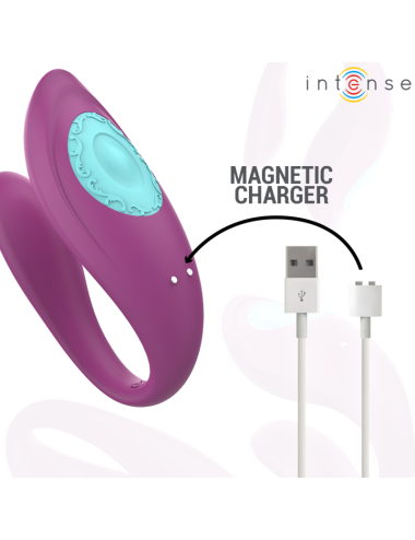 INTENSE - ANNIE VIBRATEUR ET STIMULATEUR EN U VIOLET TÉLÉCOMMANDE