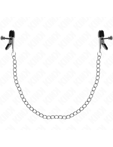 KINK - PINCES À TAMELON CHAÎNE PLATE ARGENT 34 CM