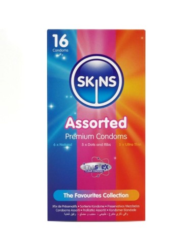 SKINS - PACK DE 16 PRÉSERVATIFS PREMIUM ASSORTIS