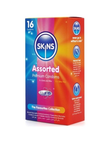 SKINS - PACK DE 16 PRÉSERVATIFS PREMIUM ASSORTIS