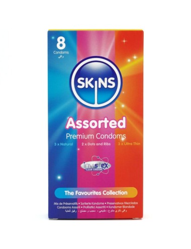 SKINS - PACK DE 8 PRÉSERVATIFS PREMIUM ASSORTIS