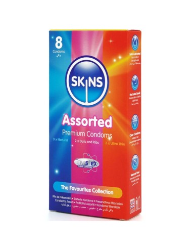 SKINS - PACK DE 8 PRÉSERVATIFS PREMIUM ASSORTIS
