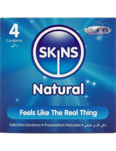 SKINS - PACK DE 4 PRÉSERVATIFS NATURELS PREMIUM
