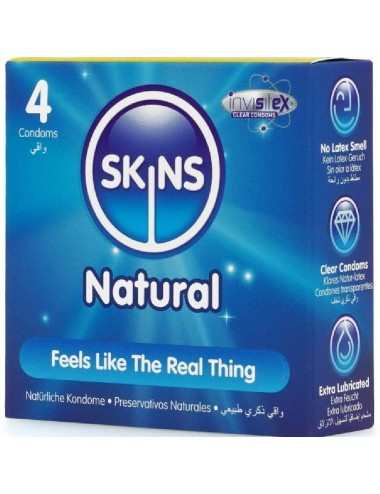 SKINS - PACK DE 4 PRÉSERVATIFS NATURELS PREMIUM