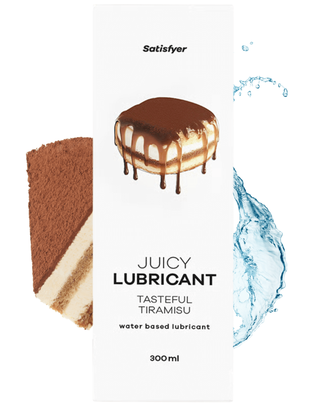 Lubrifiant à base d'eau Tiramisu savoureux 300 ml Satisfyer - CC597073