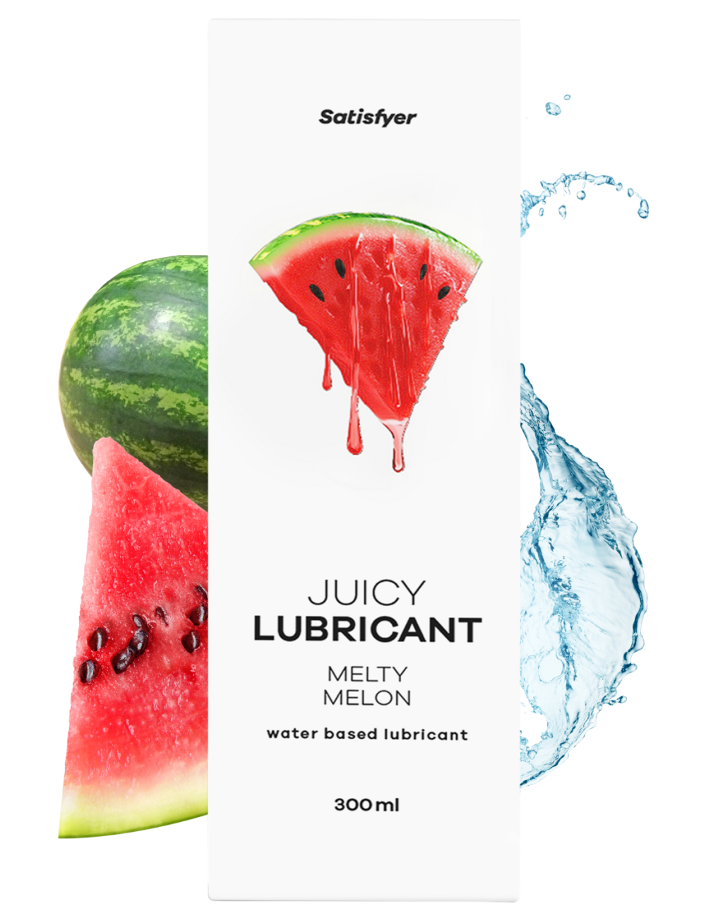 Lubrifiant à base d'eau Pastèque fondante 300 ml Satisfyer - CC597069