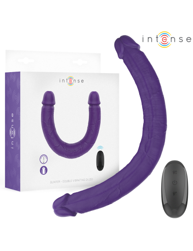 INTENSE - GUNTER DILDO DOUBLE VIBRATEUR 40 CM VIOLET TÉLÉCOMMANDE