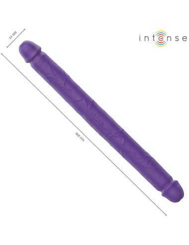 INTENSE - GUNTER DILDO DOUBLE VIBRATEUR 40 CM VIOLET TÉLÉCOMMANDE