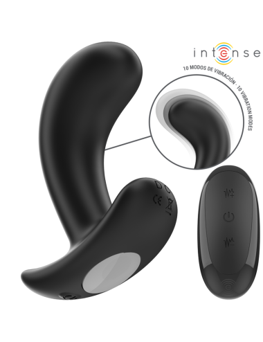 INTENSE - CHANDLER ANAL PLUG 10 VIBRATIONS NOIR TÉLÉCOMMANDE