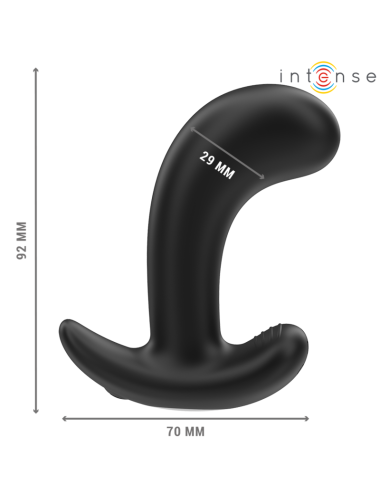 INTENSE - CHANDLER ANAL PLUG 10 VIBRATIONS NOIR TÉLÉCOMMANDE