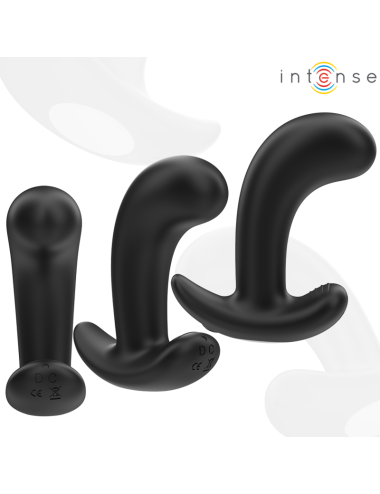 INTENSE - CHANDLER ANAL PLUG 10 VIBRATIONS NOIR TÉLÉCOMMANDE