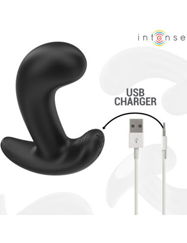 INTENSE - CHANDLER ANAL PLUG 10 VIBRATIONS NOIR TÉLÉCOMMANDE