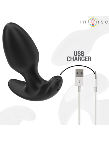 INTENSE - JOEY ANAL PLUG 10 VIBRATIONS NOIR TÉLÉCOMMANDE