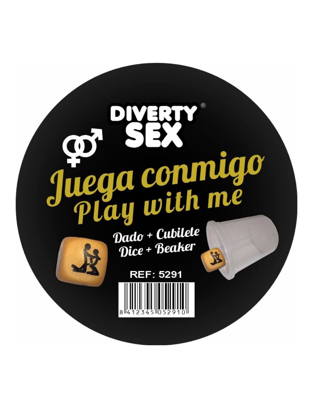 DIABLO PICANTE - DÉ DUR DORÉ AVEC POSITIONS ET CUBE