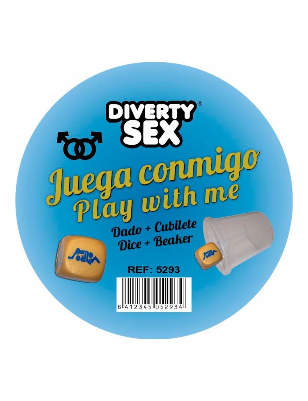 DIABLO PICANTE - DÉ DUR DORÉ AVEC POSITIONS HOMMES ET CUBE