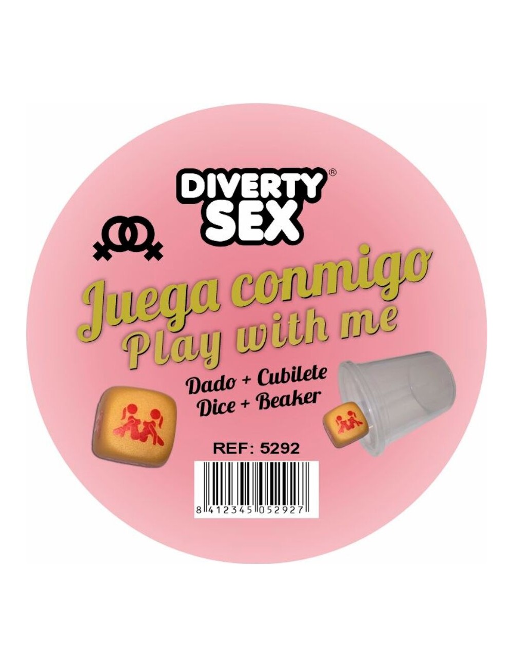 DIABLO PICANTE - DÉS DORÉS AVEC POSITIONS DE FEMMES ET CUBE