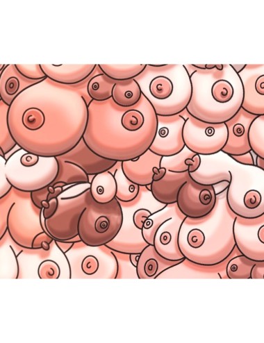 DIABLO PICANTE - TAPIS DE SOURIS COULEUR AVEC DESSIN DE SEINS