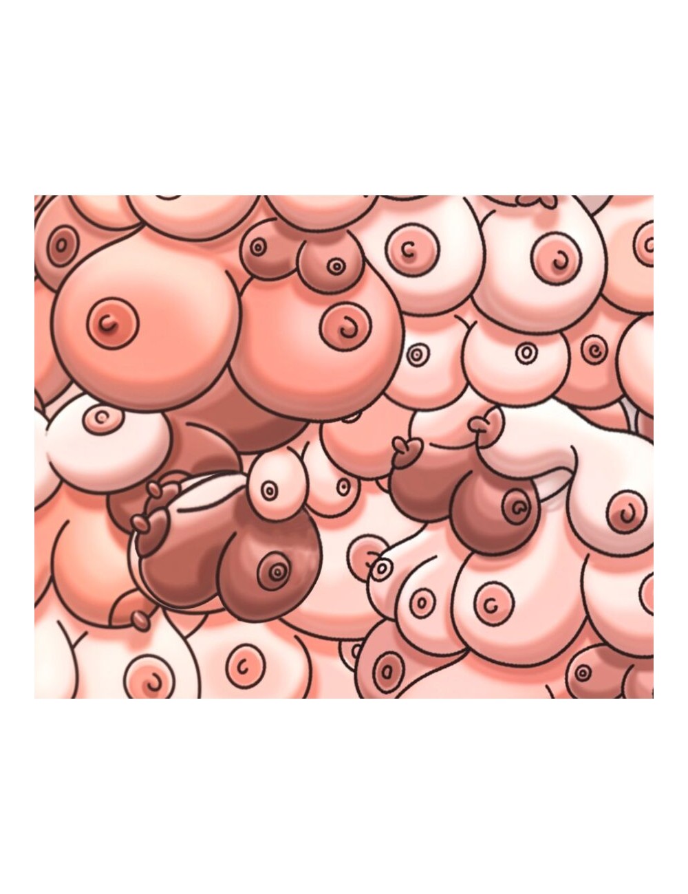 DIABLO PICANTE - TAPIS DE SOURIS COULEUR AVEC DESSIN DE SEINS