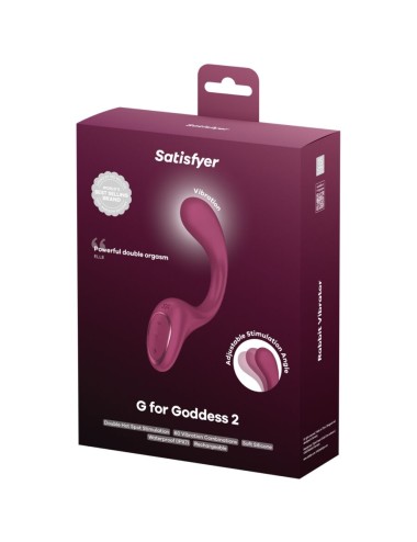 SATISFYER - G FOR GODDESS 2 BOUTEILLE VIBRATEUR LAPIN BORDEAUX