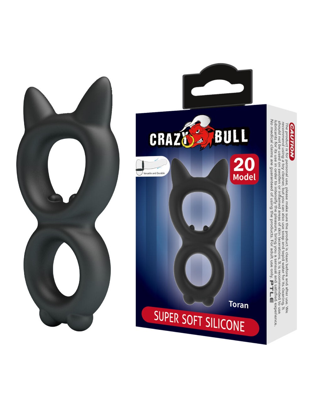 CRAZY BULL - BAGUE DOUBLE EN SILICONE TORAN MODÈLE 20