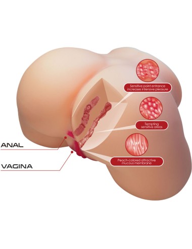 CRAZY BULL - OLIVIA FESSES FÉMININES RÉALISTES VAGIN ET ANAL 5,5 KG