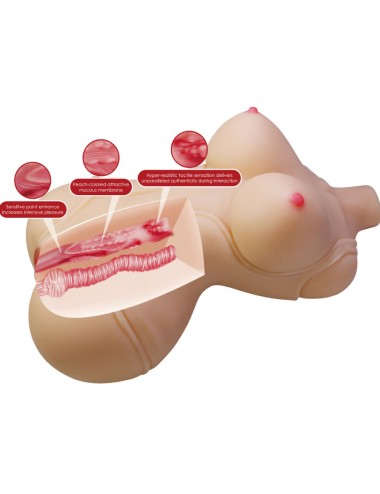 CRAZY BULL - DIANA TORSE FÉMININ RÉALISTE VAGIN ET ANAL 5 KG