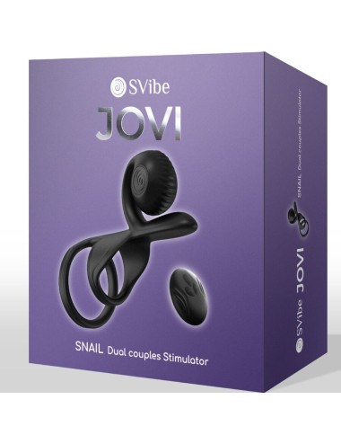 SNAIL VIBE - JOVI BAGUE POUR COUPLES TÉLÉCOMMANDE NOIRE
