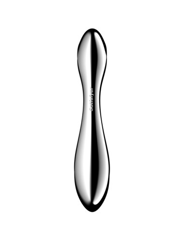 SATISFYER - PURE GRAVITY 2 GODEMICHET DOUBLE EXTRÉMITÉ EN ACIER INOXYDABLE