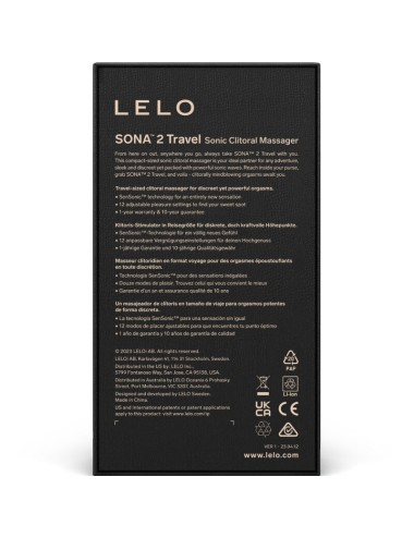 LELO - MASSEUR DE CLITORIS SONIQUE DE VOYAGE SONA 2 ROSE