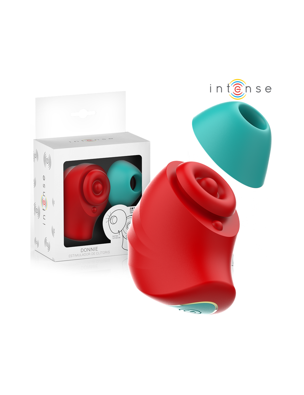 INTENSE - DONNIE STIMULATEUR CLITORIDIEN ROUGE/VERT