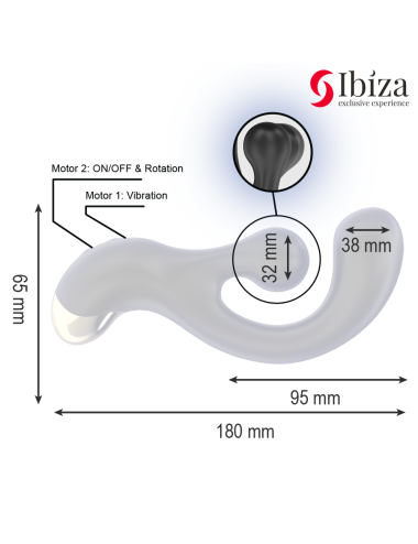 IBIZA - STIMULATEUR VIBRANT ET ROTATIF