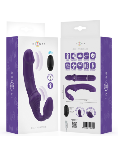 INTENSE - JILL DOUBLE VIBRATEUR 20 CM VIOLET TÉLÉCOMMANDE