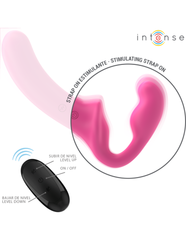 INTENSE - AMY DOUBLE VIBRATEUR 20 CM ROSE TÉLÉCOMMANDE