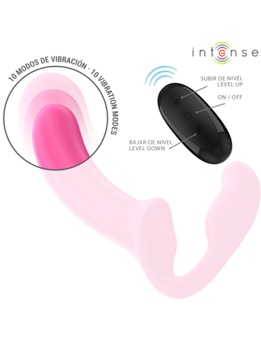 INTENSE - AMY DOUBLE VIBRATEUR 20 CM ROSE TÉLÉCOMMANDE