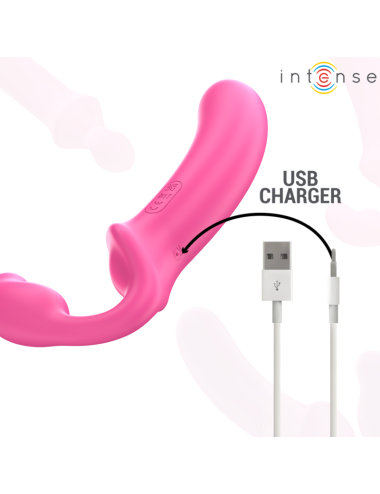 INTENSE - AMY DOUBLE VIBRATEUR 20 CM ROSE TÉLÉCOMMANDE