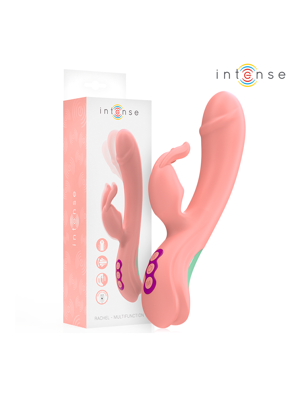 INTENSE - RACHEL VIBRATEUR RABBIT 5 VIBRATIONS ROSE