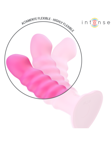 INTENSE - CINDY VIBRATEUR TAILLE L DESIGN SPIRALE 10 VIBRATIONS ROSE TÉLÉCOMMANDE