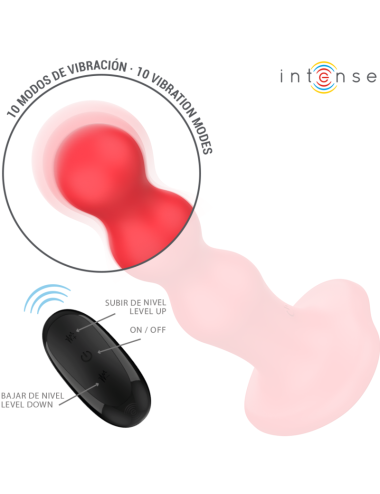 INTENSE - CODY VIBRATEUR AVEC VENTOUSE TÉLÉCOMMANDE ROUGE