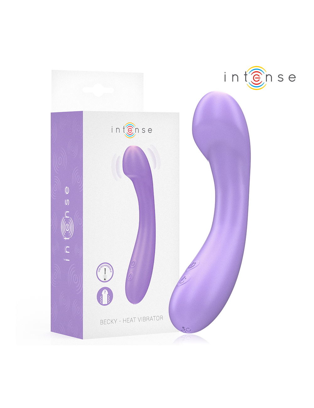 INTENSE - BECKY VIBRATEUR 19 CM CHAUFFANT 7 VIBRATIONS VIOLET