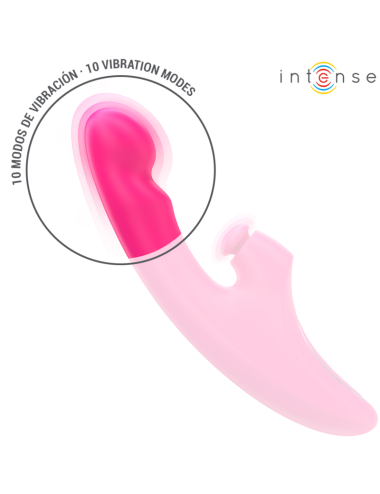INTENSE - EMI VIBRATEUR 13,5 CM MULTIFONCTION 3 EN 1 10 VIBRATIONS ROSE